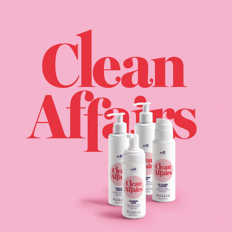 Explore Yelf Clean Affairs collection for facial cleansing